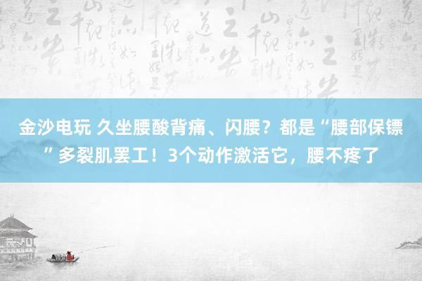 金沙电玩 久坐腰酸背痛、闪腰？都是“腰部保镖”多裂肌罢工！3个动作激活它，腰不疼了